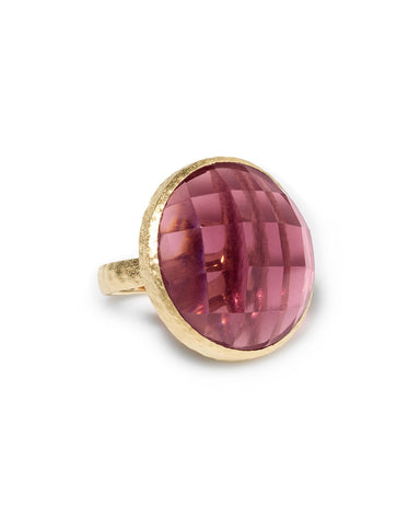 Tourmaline Crystal Round Cocktail Ring - Closeout
