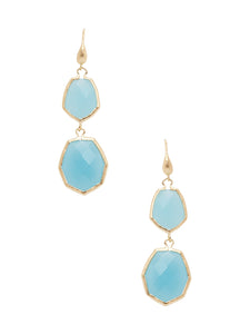 Caribbean Quartzite Double Deco Dangle Earrings - Closeout