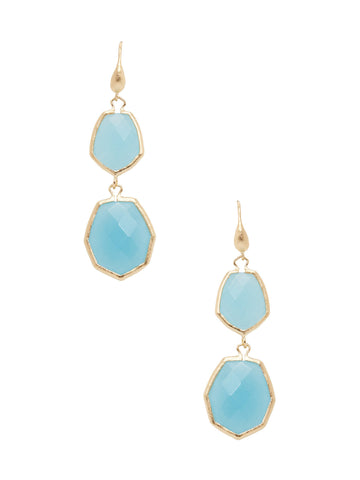 Caribbean Quartzite Double Deco Dangle Earrings - Closeout