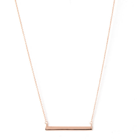 Polished Bar Necklace - Available in Gold, Rose & Rhodium