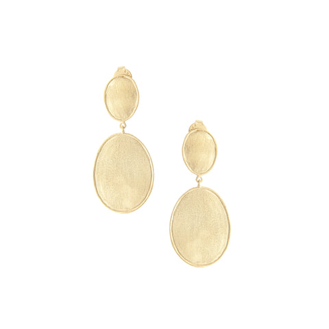 Satin Oval Drop Earrings - Closeout