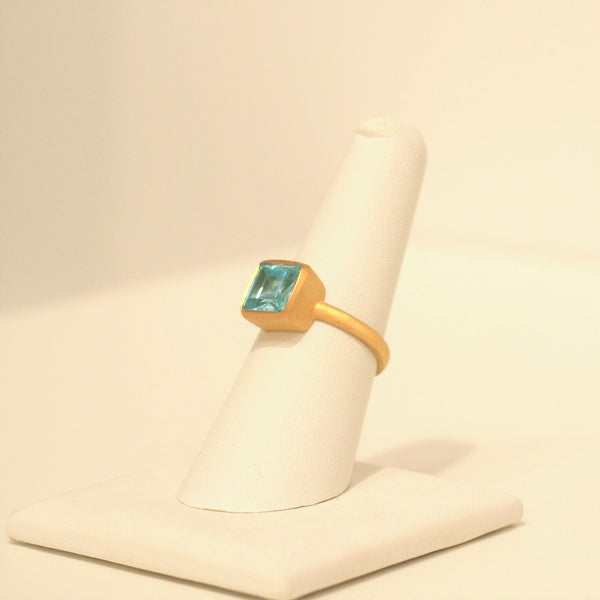 Felix + Lola Blue Zircon Stackable Ring - Closeout