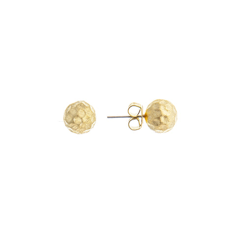 Hammered Satin Ball Stud Earrings - Closeout