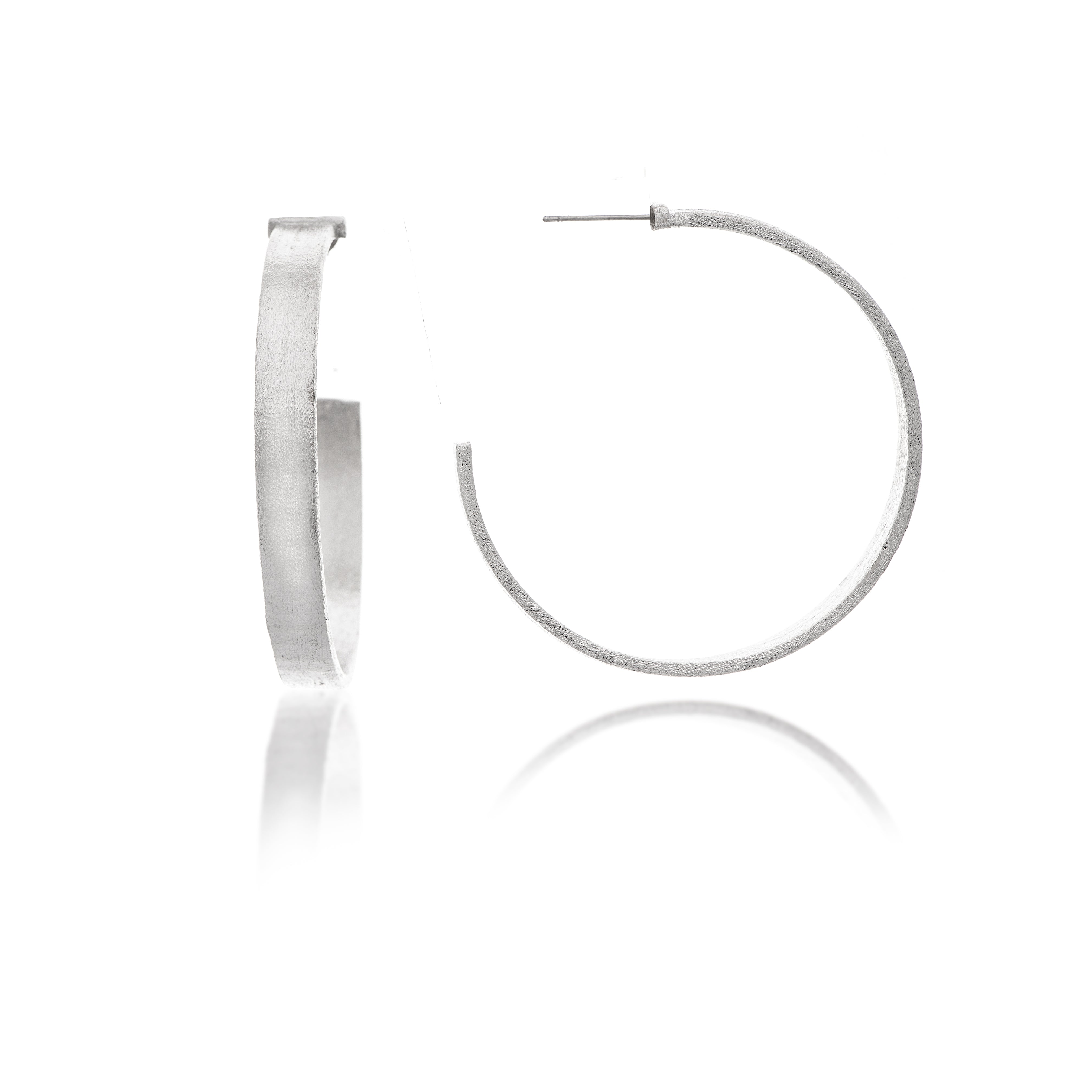 ●TATIANA● Silver 925 Flat Bold Hoop Earrings EC3002 SM 500 MUSINSA | TATIANA (Silver 925) Flat Bold Hoop Earrings