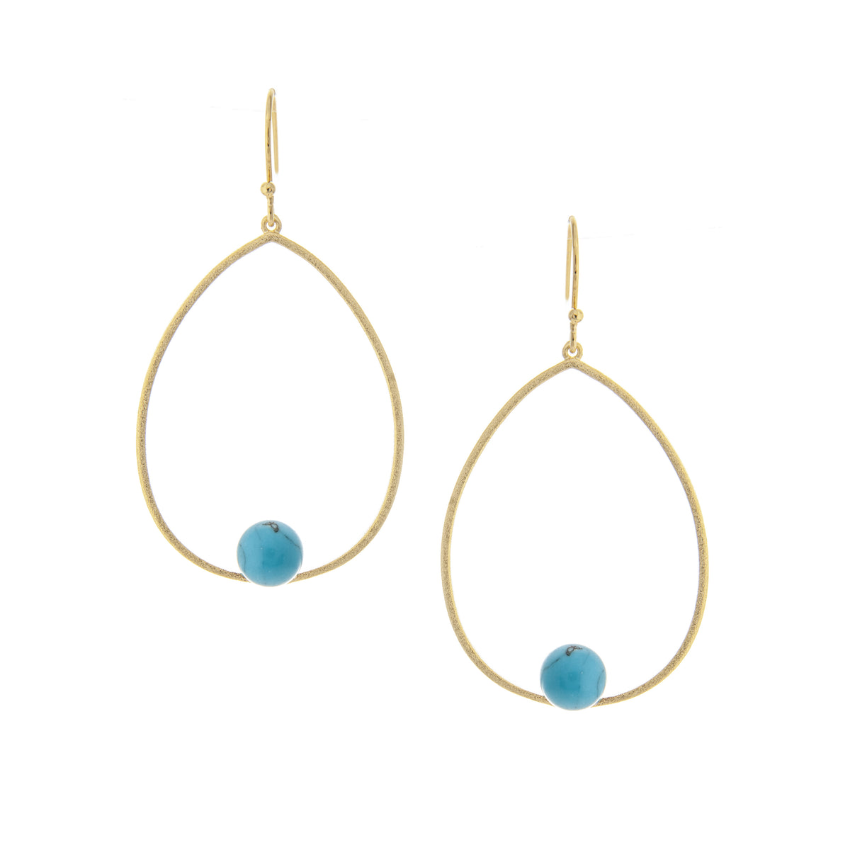 Turquoise Bead Teardrop Earrings - Closeout – Rivka Friedman Jewelry