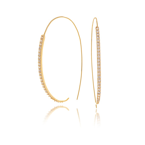 Simulated Diamond Threader Earrings