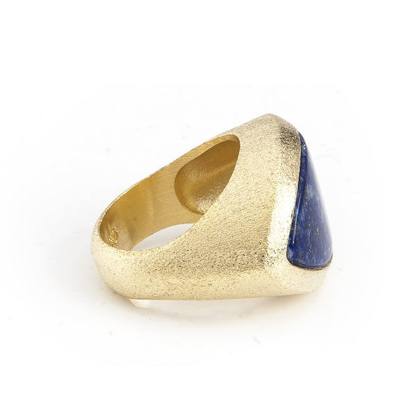 Lapis Inlay Cocktail Ring - Closeout