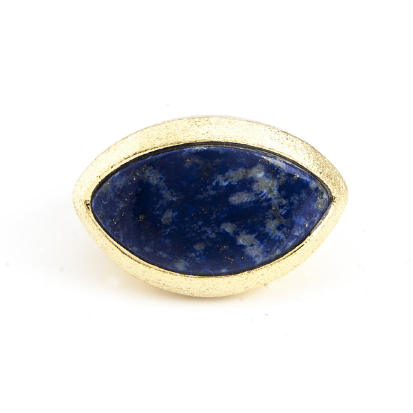 Lapis Inlay Cocktail Ring - Closeout