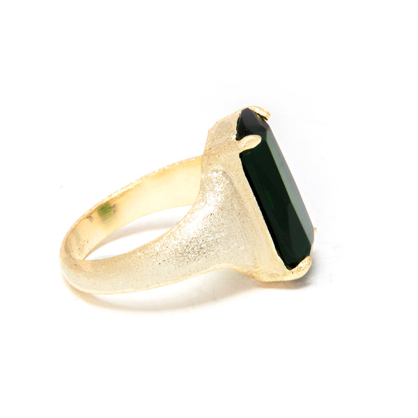 Emerald Rectangular Cocktail Ring