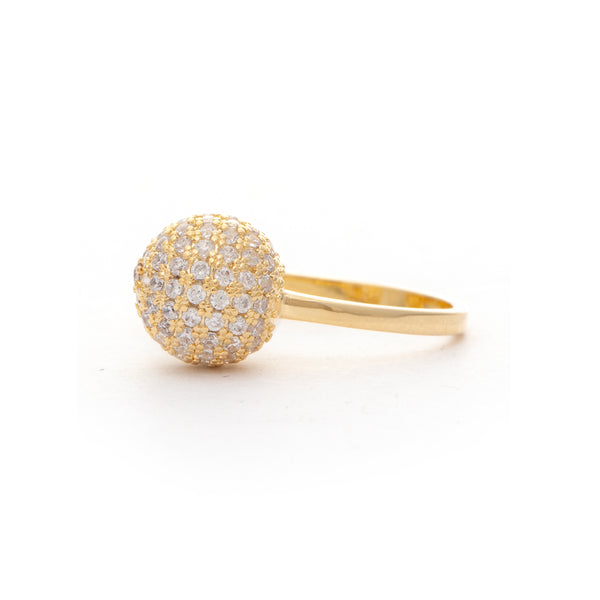 Open Gold & CZ Encrusted Band Ring