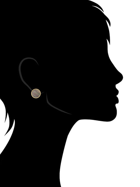 Black Mother of Pearl Studs - Closeout