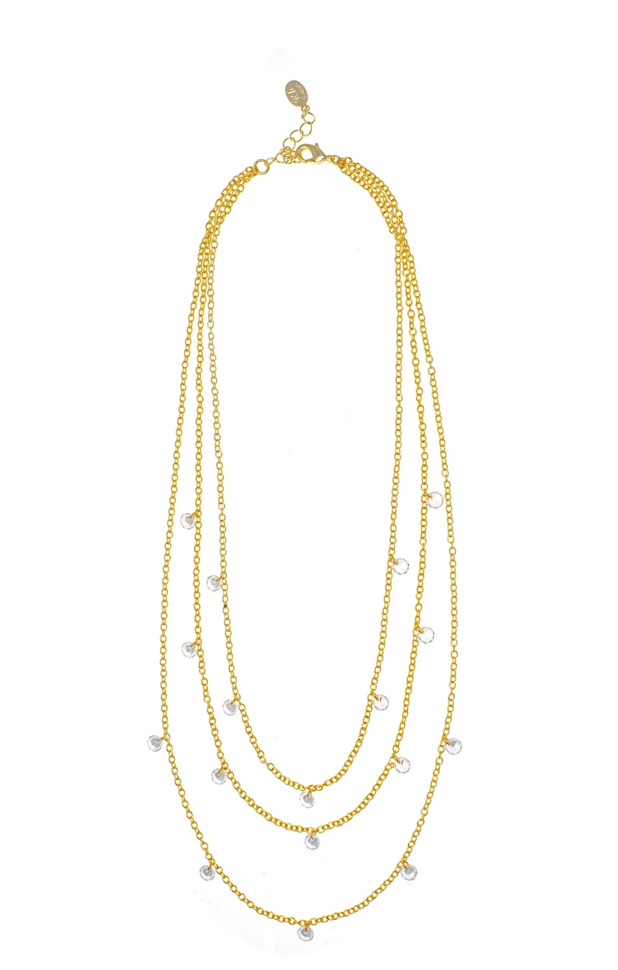Triple Layer Cubic Zirconia Necklace