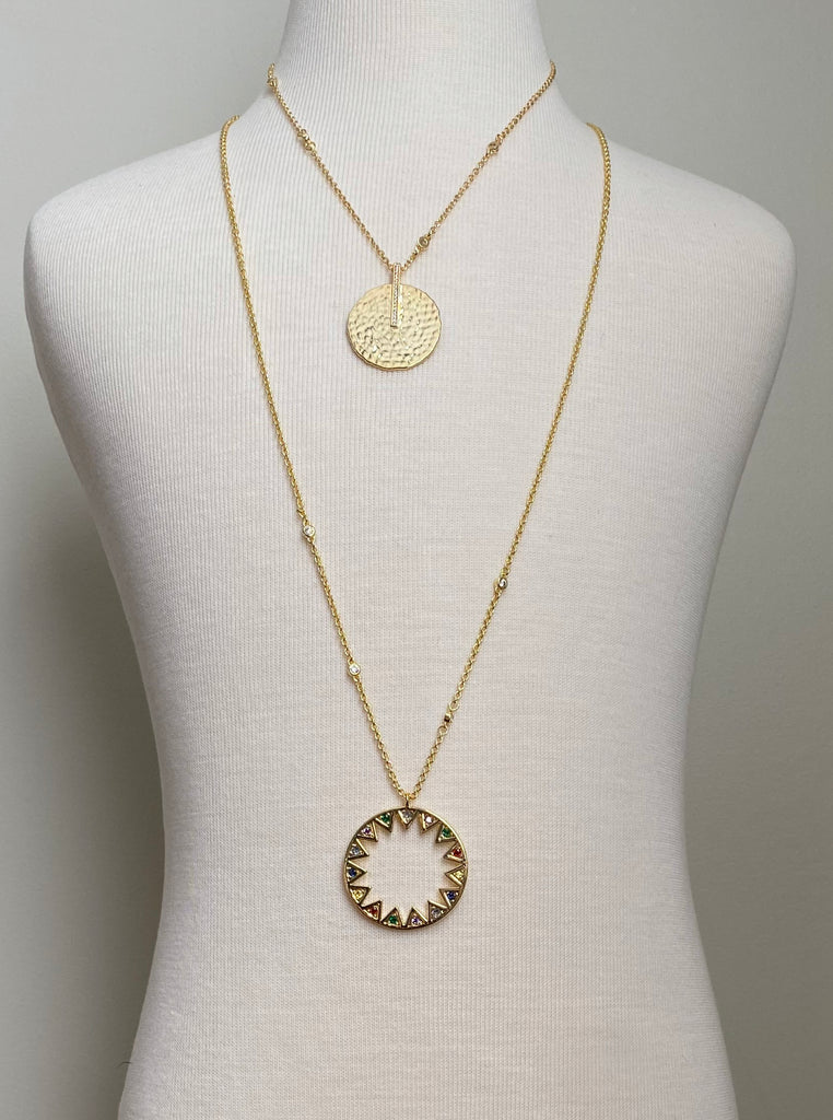 18ct Gold Mum Jewellery - Multi Disc Personalised Necklace -  AMAZINGNECKLACE.COM